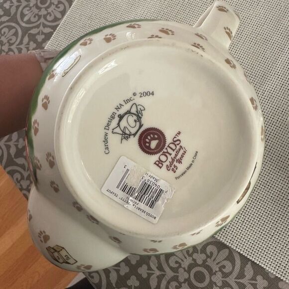 Boyds Bears Paul Cardew 25th Anniversary Porcelain Teapot, Mug and Creamer Lot - Picture 8 of 9